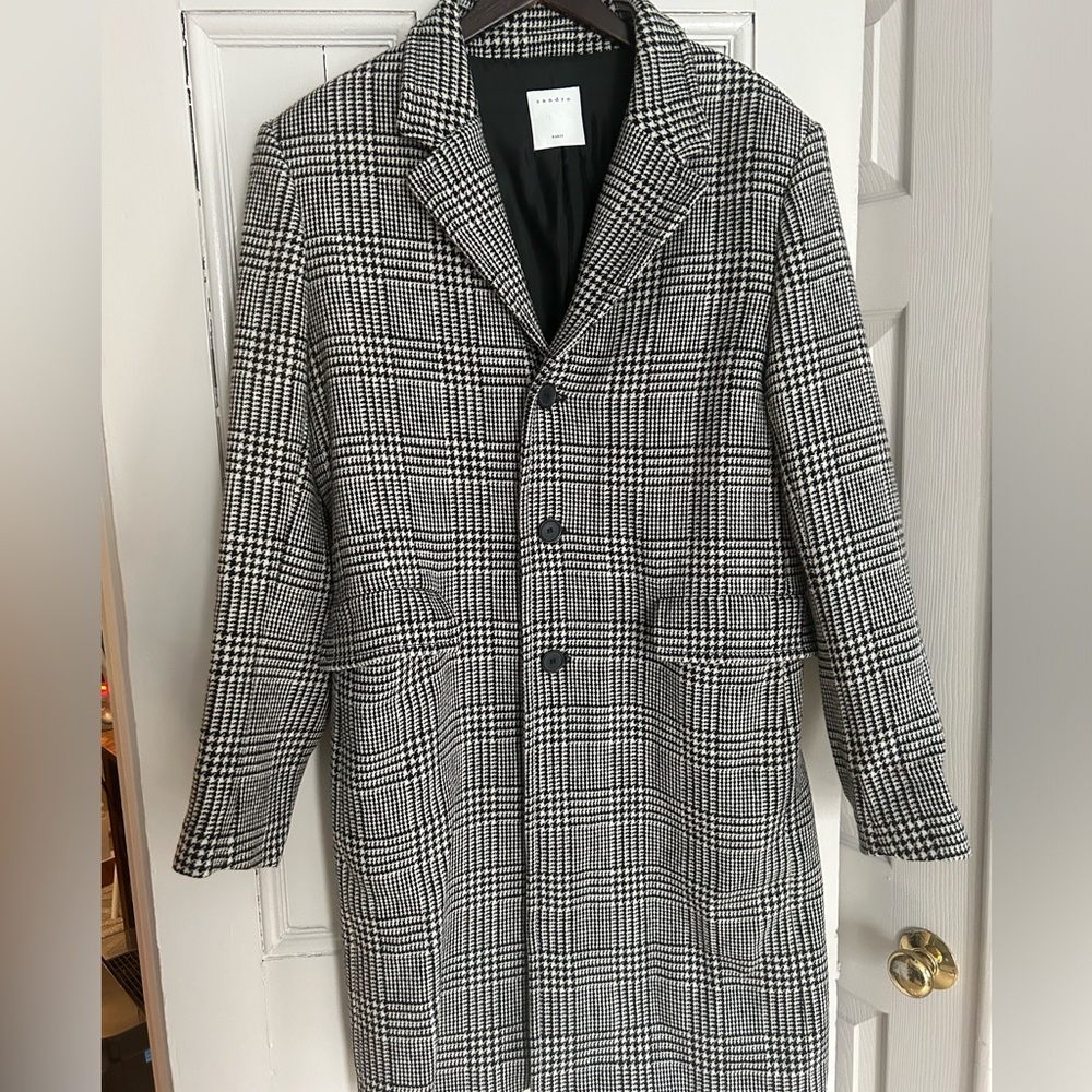 NWOT Sandro Wool Tweed Coat